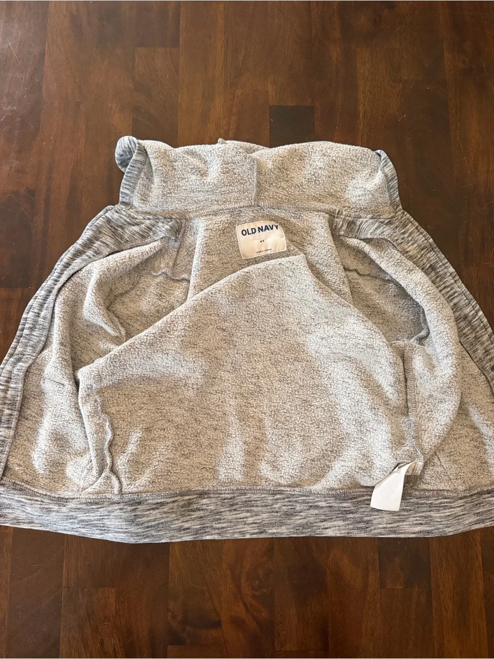 Old Navy Light Gray Heather Front Zip Hoodie
